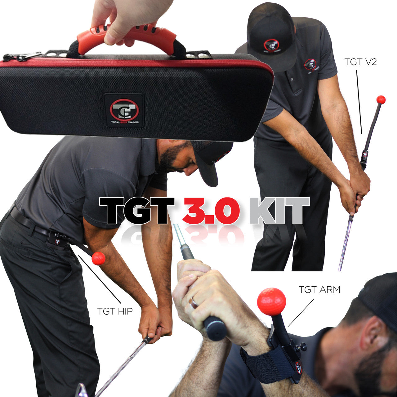 This kit comes with the Total Golf Trainer V2, TGT Arm, TGT Hip, everything you need to improve your swing and lower your scores. Improve your range time & reinforce your lessons. The 3.0 Kit provides all the products you need to improve every aspects of your game. Golf Training Device