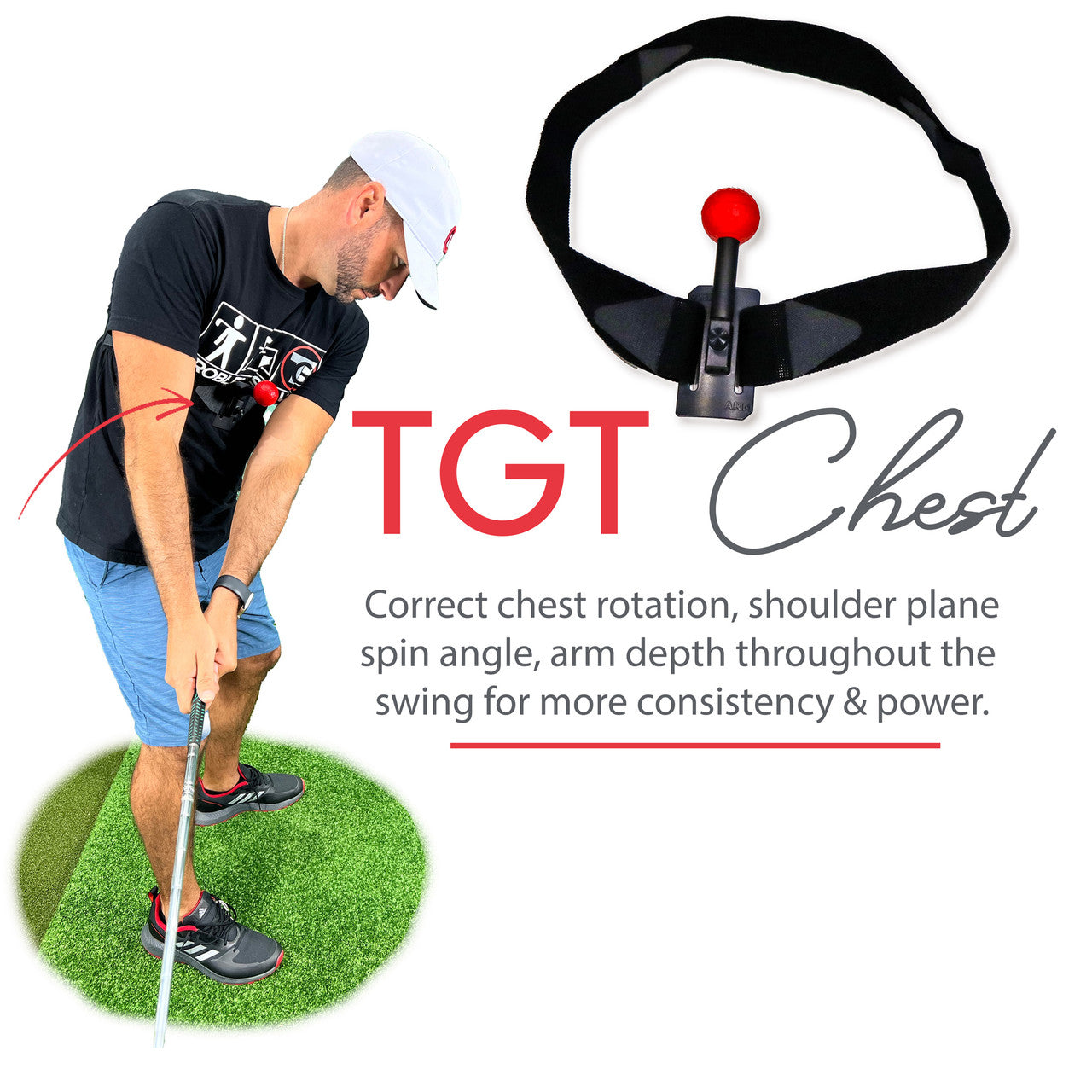 Total Golf Trainer Wrist/Arm | Golf Swing Trainer for Wrist Structure, Arm Connection & Clubface Control