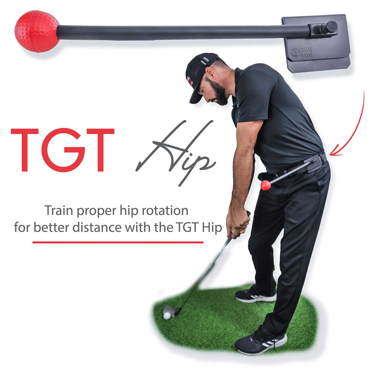 Improve Downswing Sequence, Posture and Hip Rotation for More Consistent Ball-Striking 
Correct sequence, as well as proper hip rotation while maintaining posture on the backswing and downswing are essential to hitting solid golf shots consistently.  Golf Swing Trainer